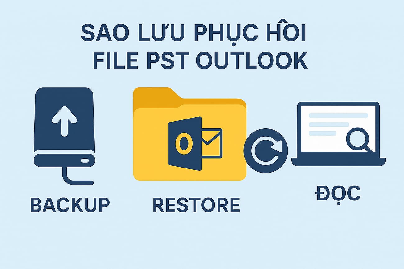 Backup, restore, read pst file